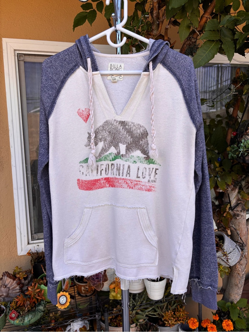 Surf Skate Baja Hoodie Billabong California Love Terry Cloth Sweatshirt Size XL - Picture 5 of 16